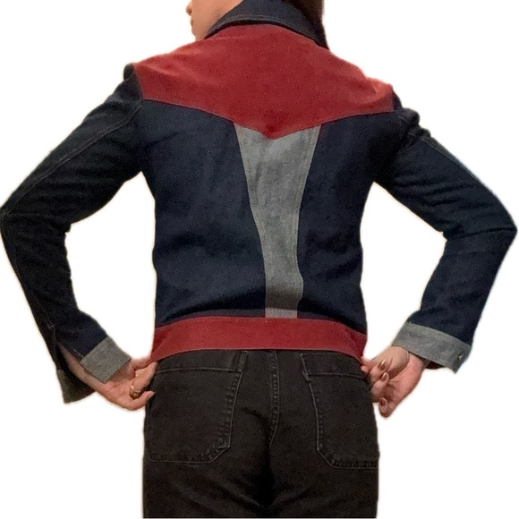 70s style retro denim jacket from Urban Outfitters perfect retro vibe - Picture 2 of 5